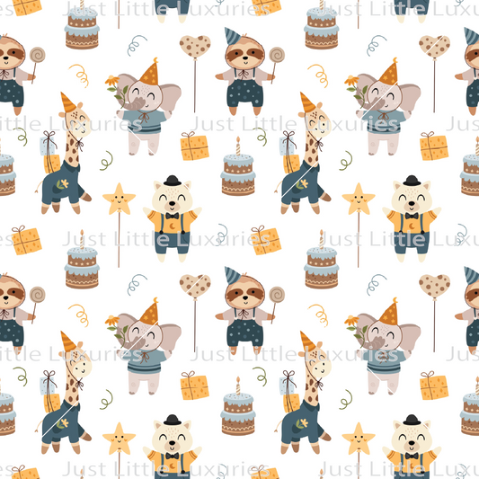 Party Animals - Digital Edible Image (Seamless Pattern)