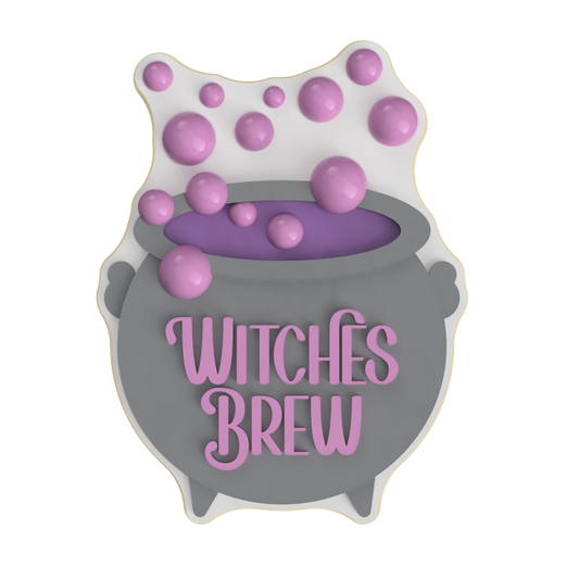 Witches Brew Cauldron Layered Cookie Cutter