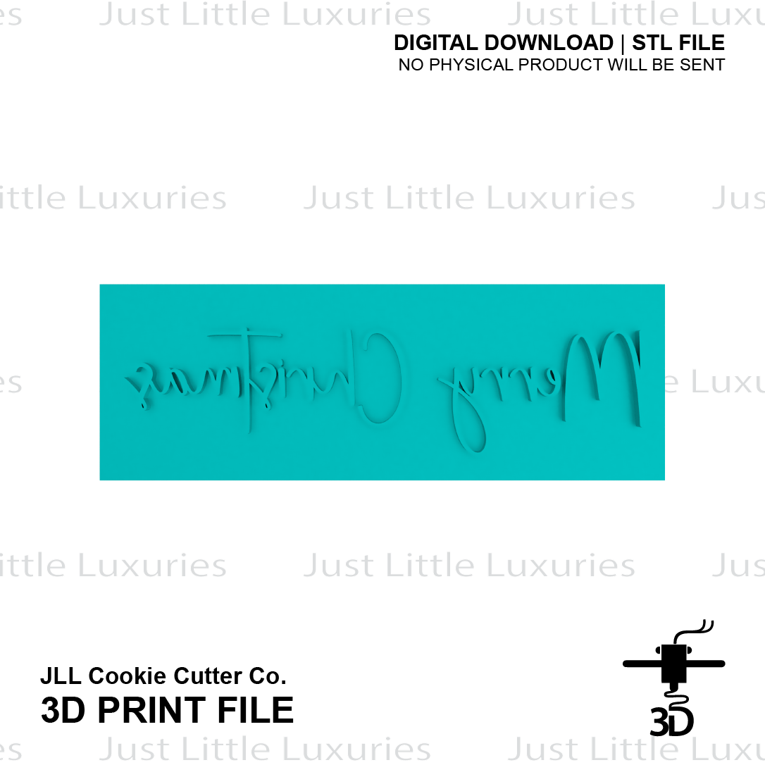 Merry Christmas Cookie Stick Cutter and Embosser (DIGITAL DOWNLOAD)