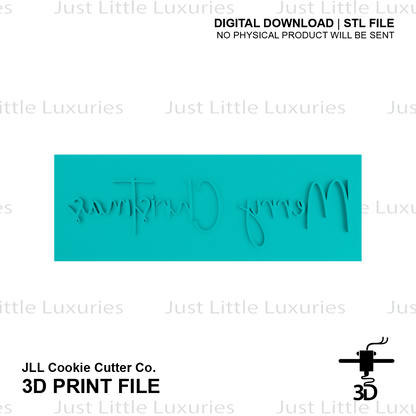 Merry Christmas Cookie Stick Cutter and Embosser (DIGITAL DOWNLOAD)