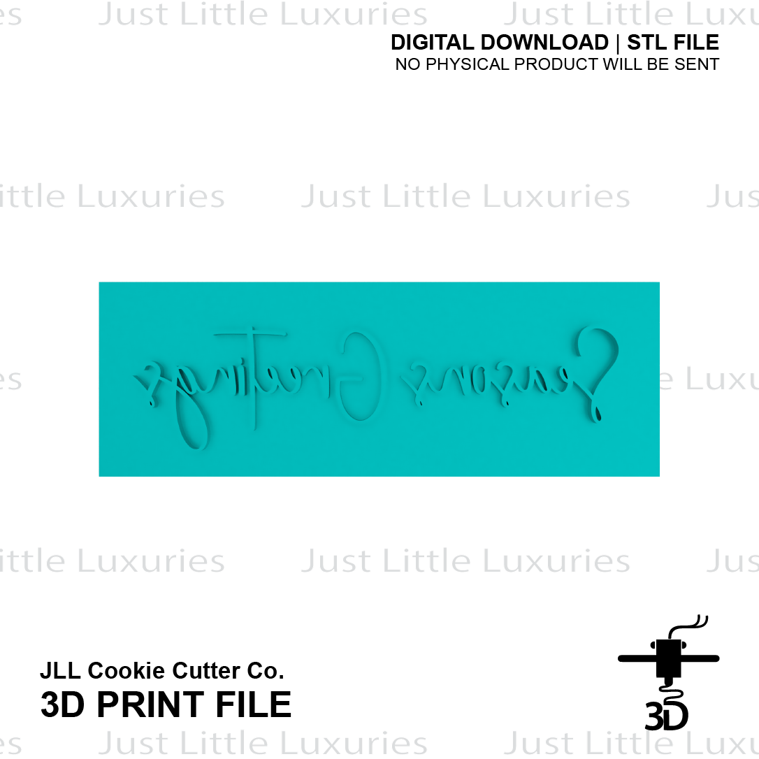 Seasons Greetings Cookie Stick Cutter and Embosser (DIGITAL DOWNLOAD)