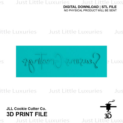 Seasons Greetings Cookie Stick Cutter and Embosser (DIGITAL DOWNLOAD)