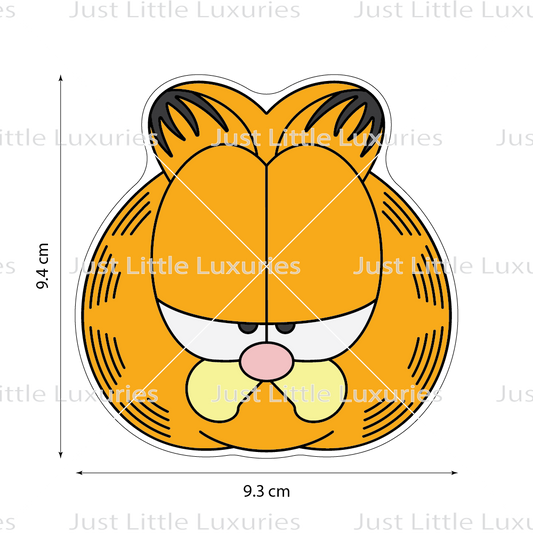 Bored Orange Tabby Cat Face Cookie Cutter