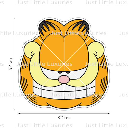 Cheeky Orange Tabby Cat Face Cookie Cutter