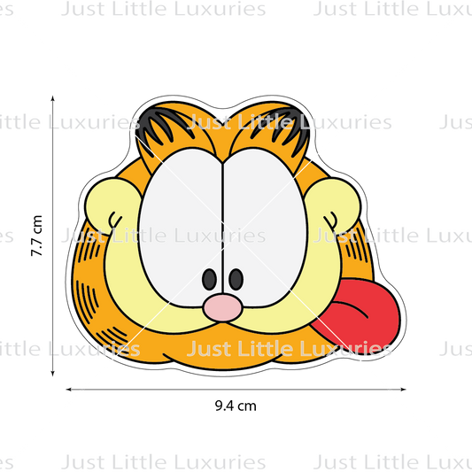 Goofy Orange Tabby Cat Face Cookie Cutter