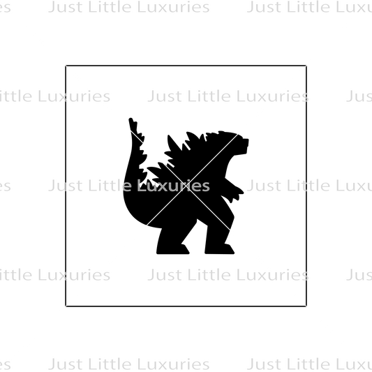 Godzilla Silhouette Cookie Stamp