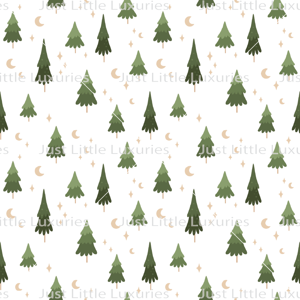Pine Tree Forest – Digital Edible Image (Seamless Pattern)