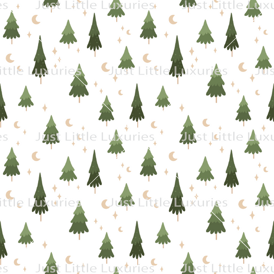 Pine Tree Forest – Digital Edible Image (Seamless Pattern)