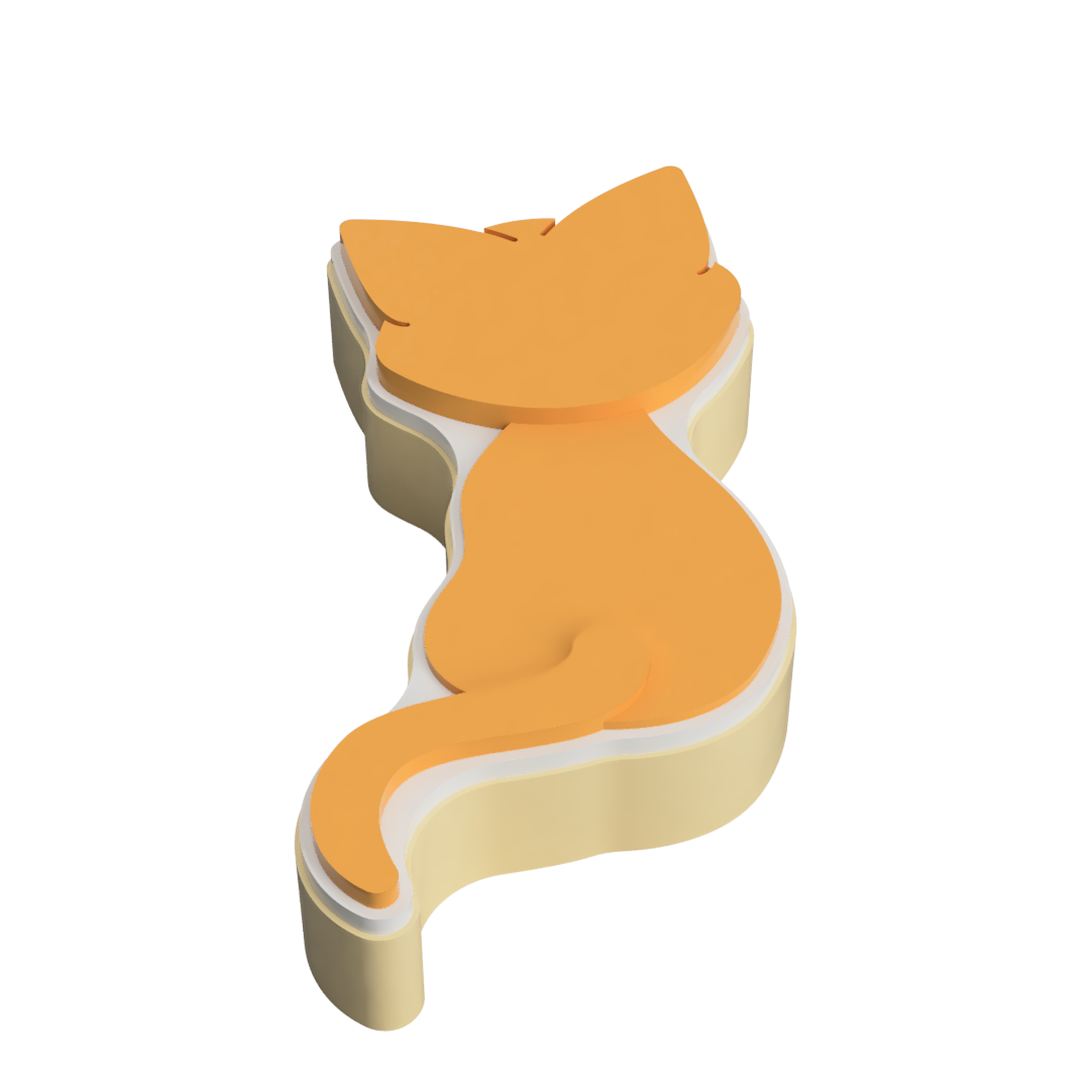 A Cat Named Cat Layered Cookie Cutter