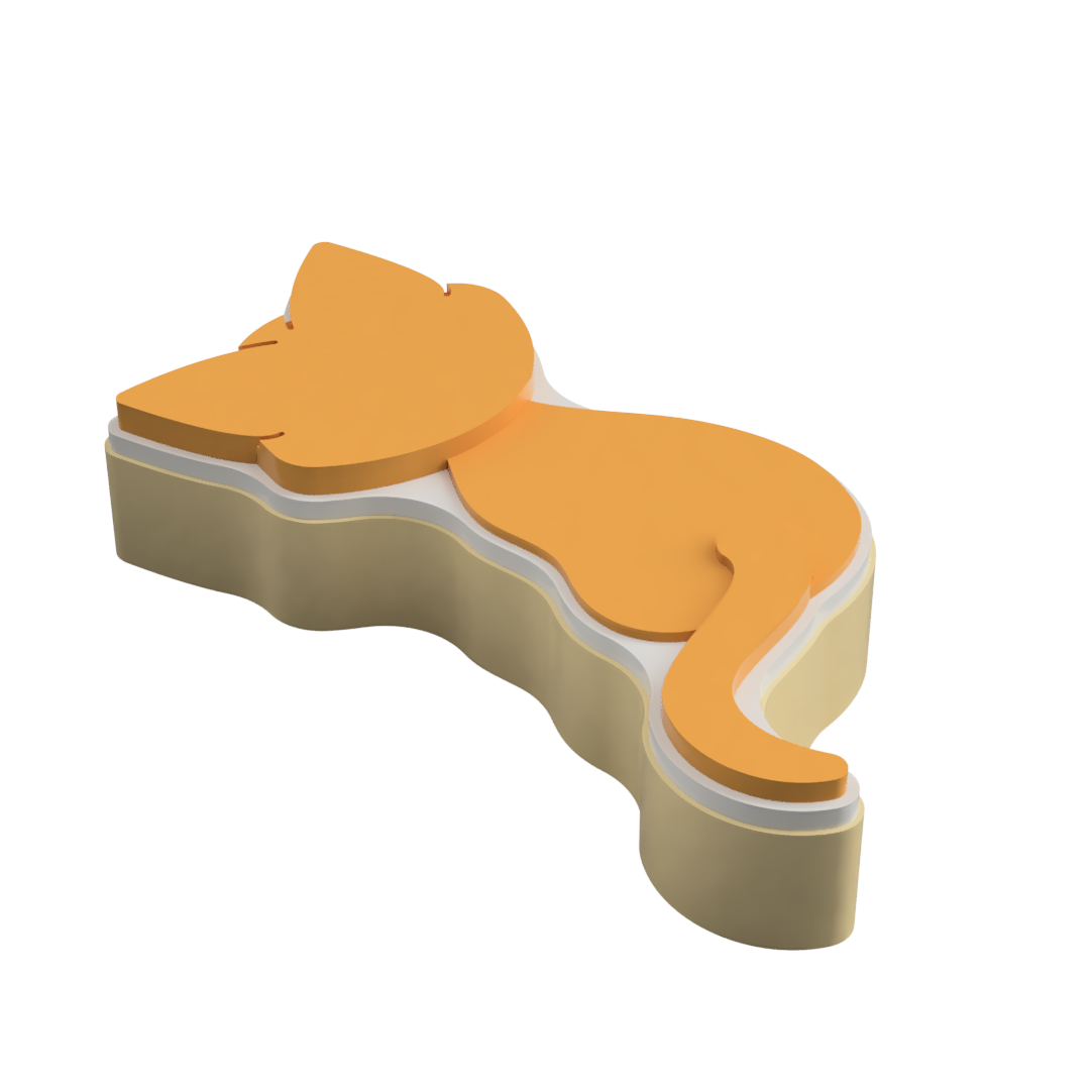 A Cat Named Cat Layered Cookie Cutter