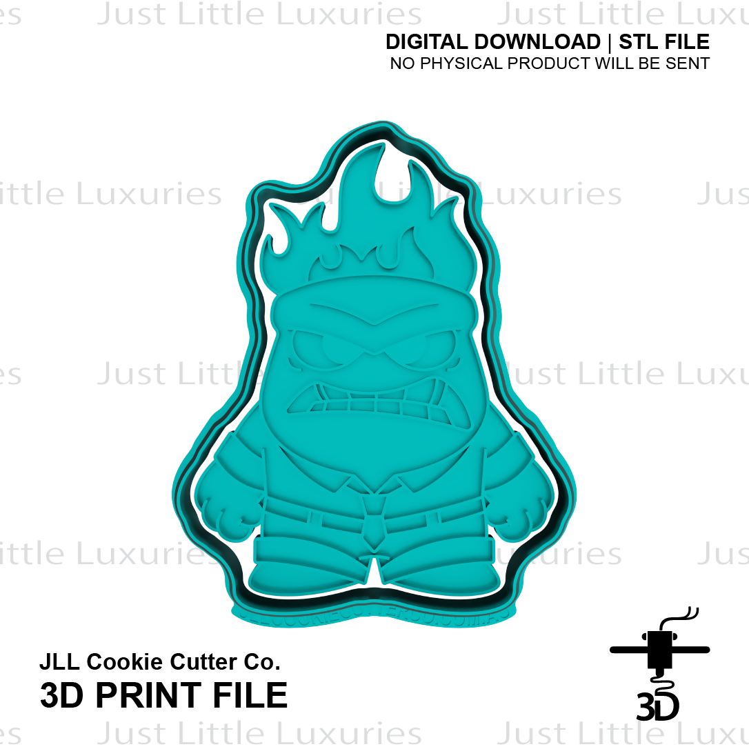 Anger Cookie Cutter and Embosser (DIGITAL DOWNLOAD)