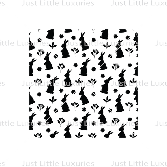 Bunnies and Blossoms Pattern Debosser