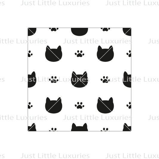 Cat Face Silhouette (Light) Pattern Debosser