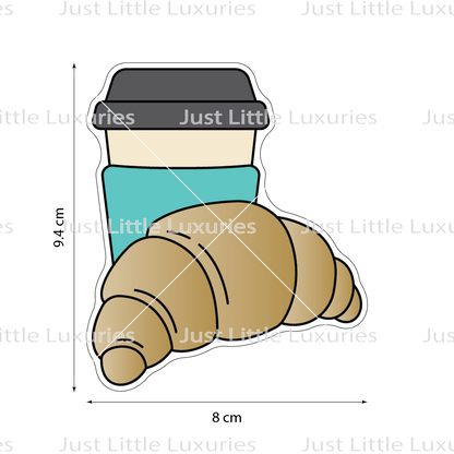 Coffee & Croissant Layered Cookie Cutter