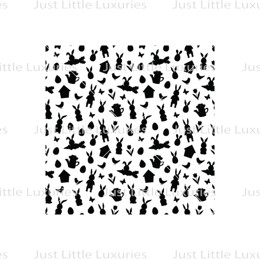 Easter Garden Scatter Pattern Debosser