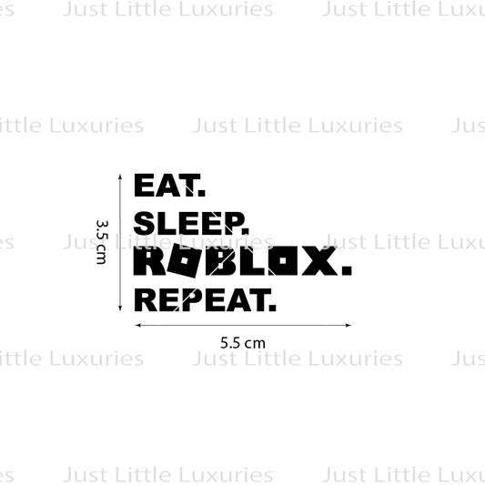 Eat. Sleep. Roblox. Repeat. Cookie Stamp