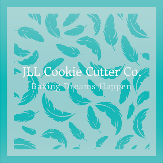 Feathers Cookie Stencil