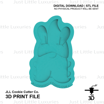 Gnome with Bunny Ears Cutter and Stamp Set (DIGITAL DOWNLOAD)