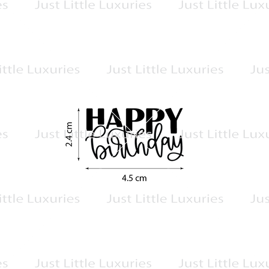 Happy Birthday (2) Cookie Stamp