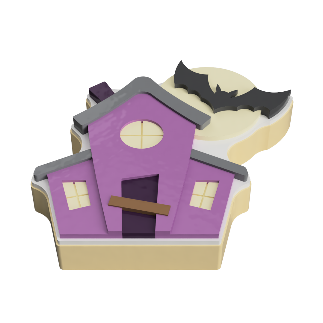 Haunted House Layered Cookie Cutter