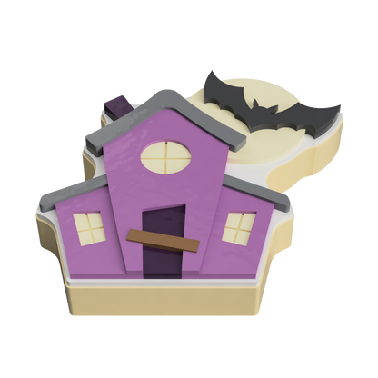 Haunted House Layered Cookie Cutter