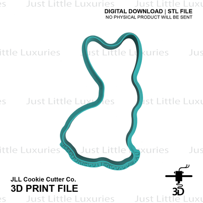 Minimalist Bunny (1) Cutter and Stamp Set (DIGITAL DOWNLOAD)