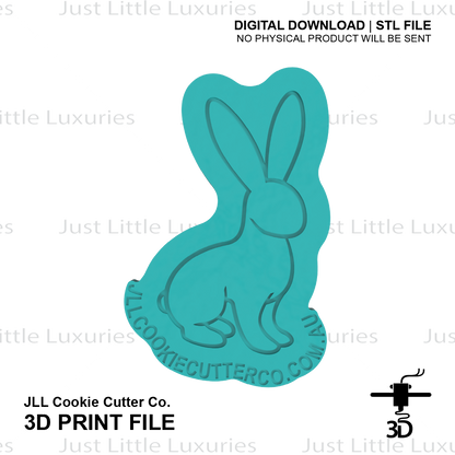 Minimalist Bunny (1) Cutter and Stamp Set (DIGITAL DOWNLOAD)
