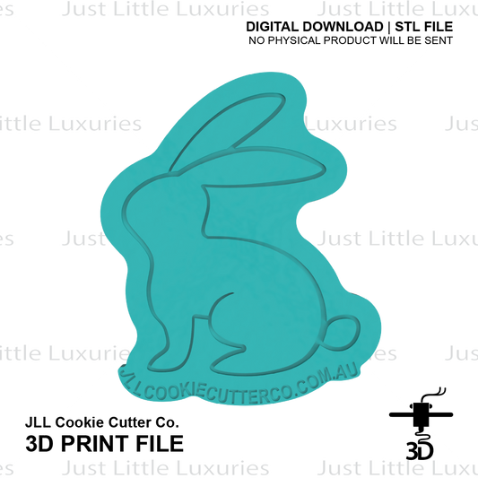 Minimalist Bunny (3) Cutter and Stamp Set (DIGITAL DOWNLOAD)