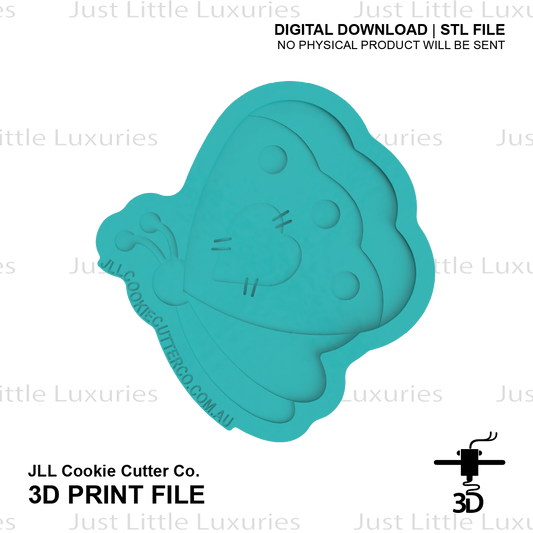 Patchwork Butterfly (Side) Cutter and Stamp Set (DIGITAL DOWNLOAD)