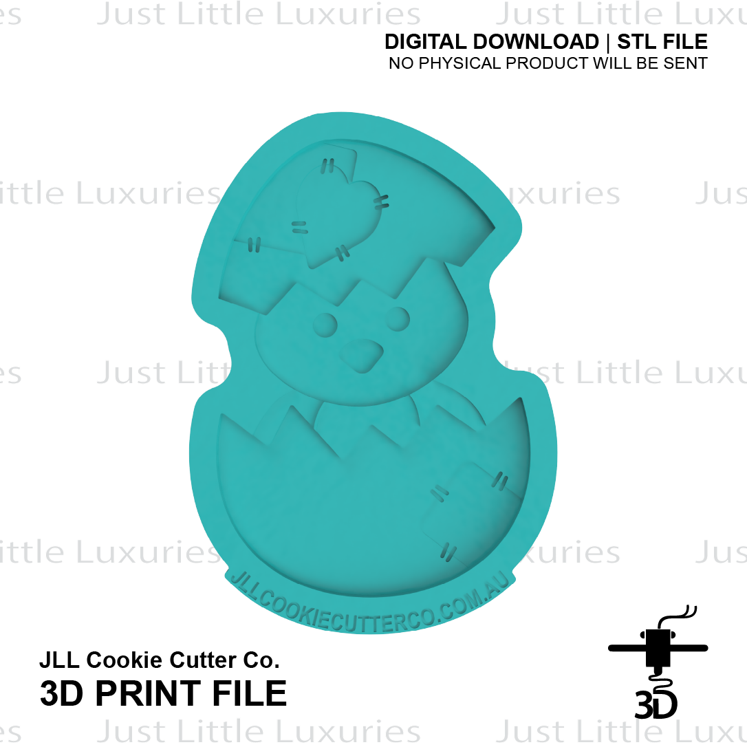 Patchwork Chick Cutter and Stamp Set (DIGITAL DOWNLOAD)