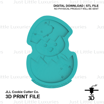 Patchwork Chick Cutter and Stamp Set (DIGITAL DOWNLOAD)