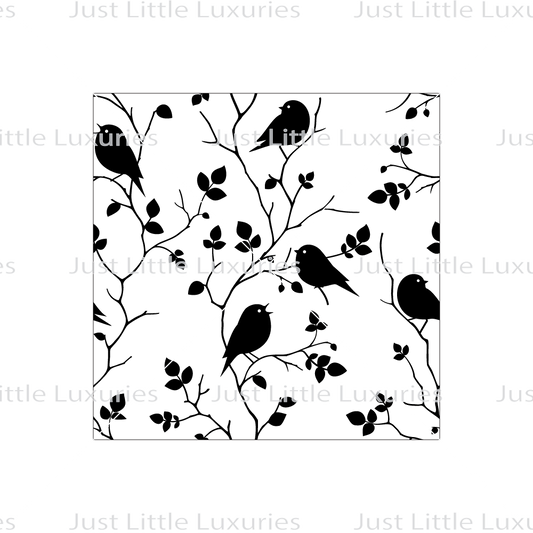 Perched Birdies Pattern Debosser