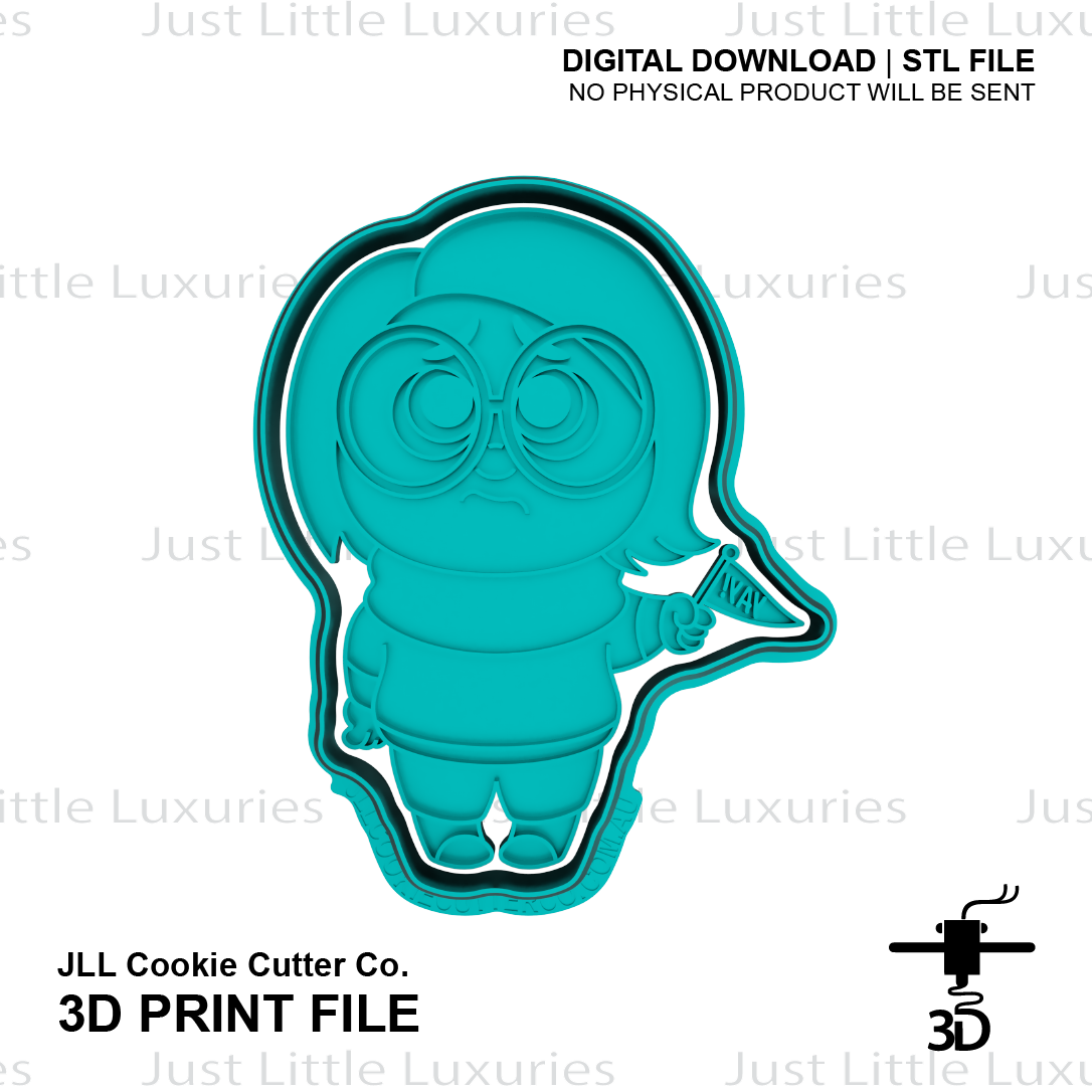 Sadness Cookie Cutter and Embosser (DIGITAL DOWNLOAD)