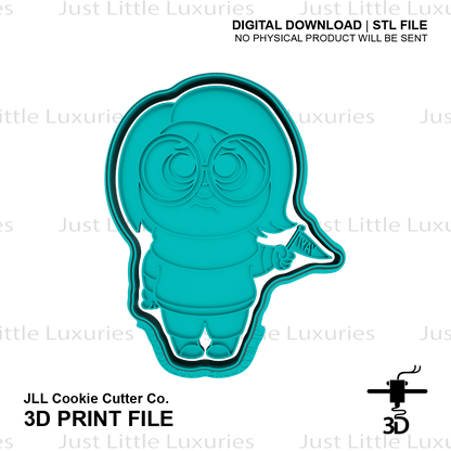 Sadness Cookie Cutter and Embosser (DIGITAL DOWNLOAD)