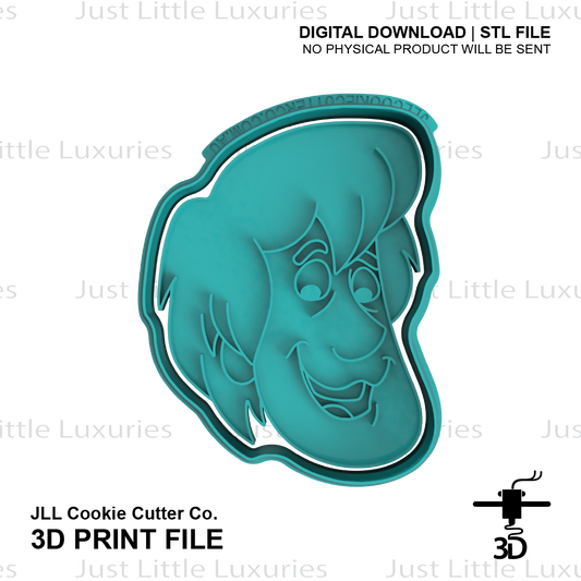 Shaggy Face Cookie Cutter (STL - Digital Download)
