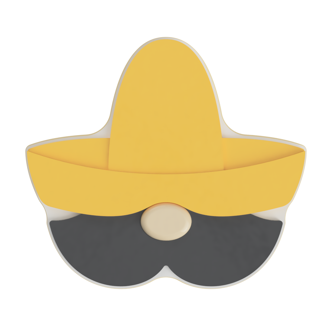 Sombrero Guy Layered Cookie Cutter