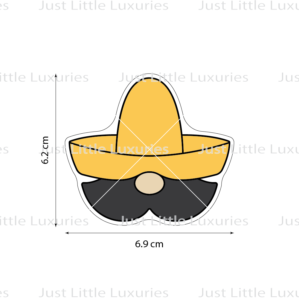 Sombrero Guy Layered Cookie Cutter