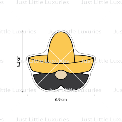 Sombrero Guy Layered Cookie Cutter
