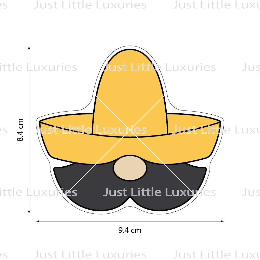 Sombrero Guy Layered Cookie Cutter
