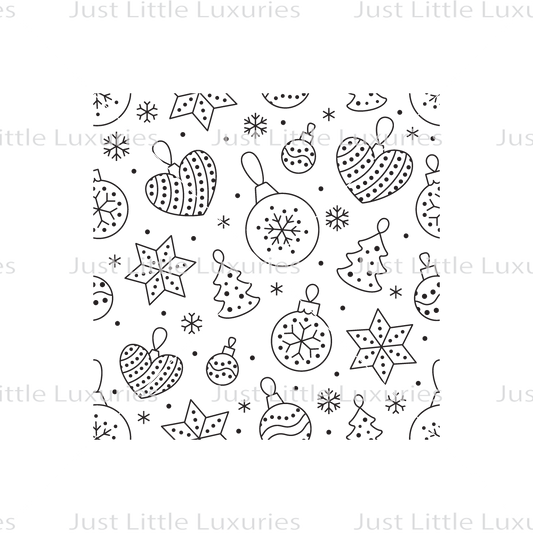Christmas Baubles Pattern Debosser