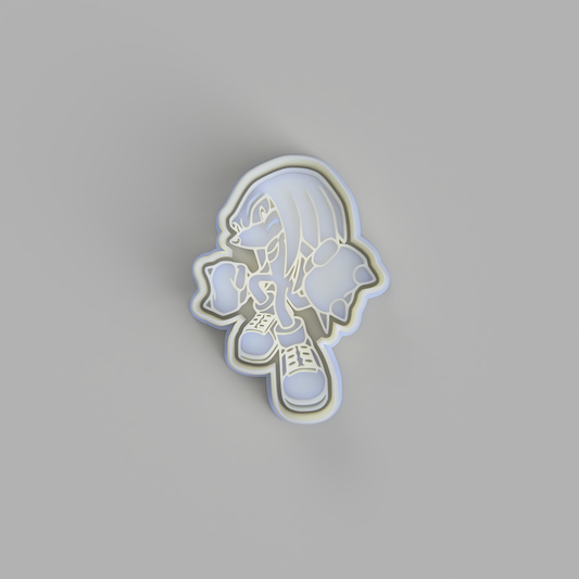 Sonic the Hedgehog - Knuckles Cookie Cutter and Embosser. - just-little-luxuries