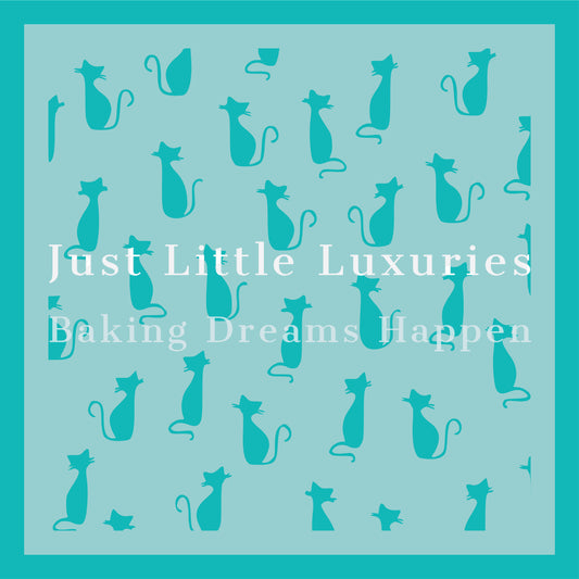 Cat Scatter Pattern Cookie Stencil