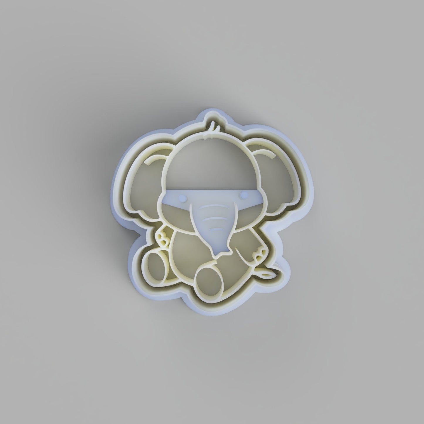 Elephant sitting cookie cutter and stamper - just-little-luxuries