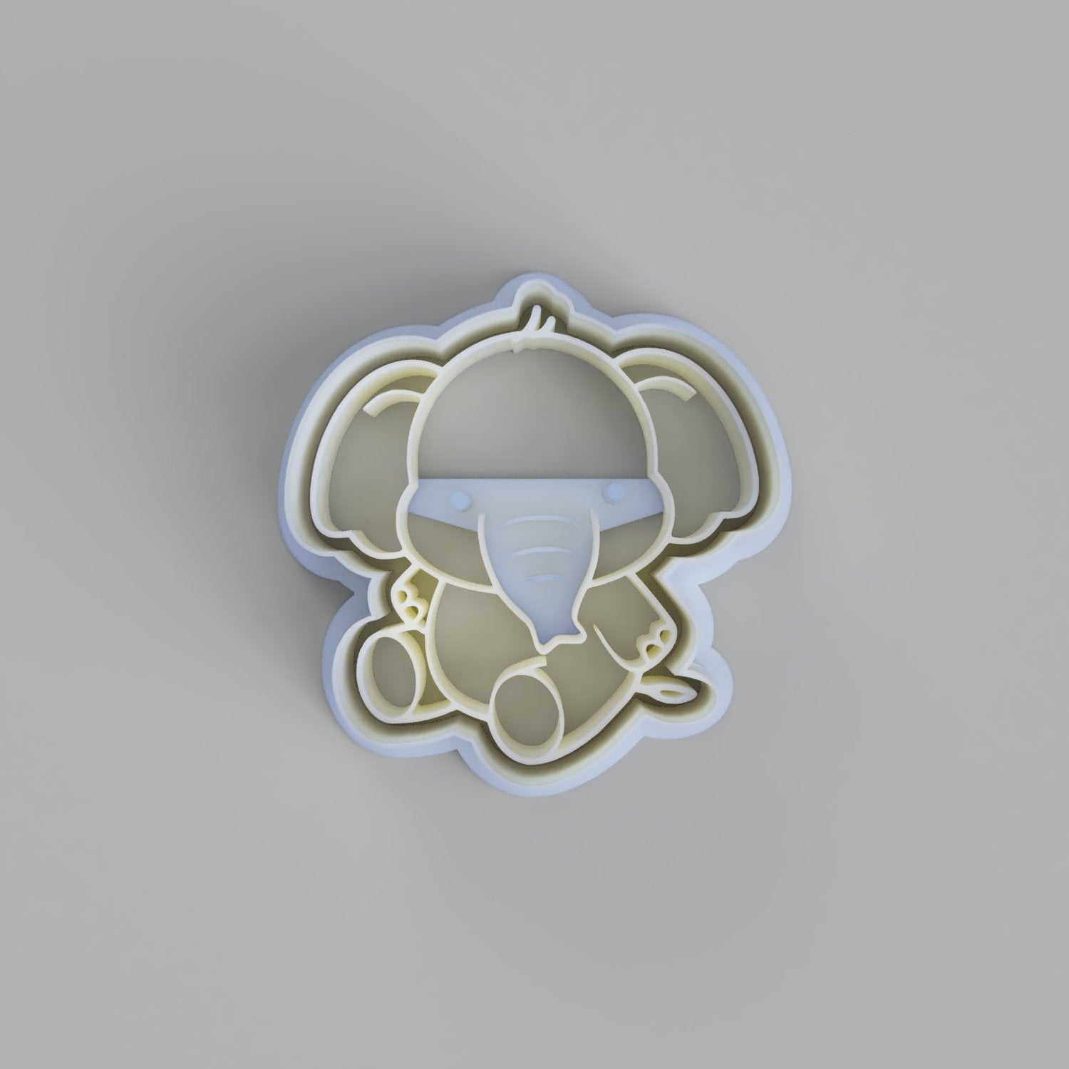 Elephant sitting cookie cutter and stamper - just-little-luxuries