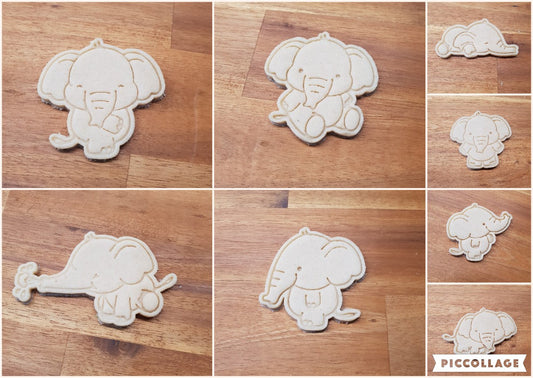 Elephant cookie cutter and stamper Collection. - just-little-luxuries