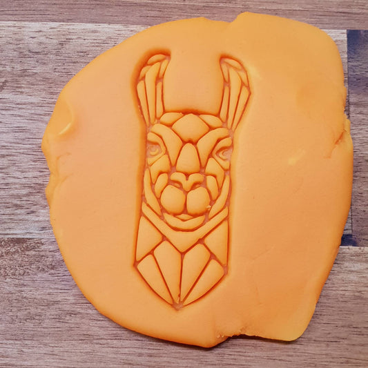 Geometric llama Cookie Embosser - just-little-luxuries