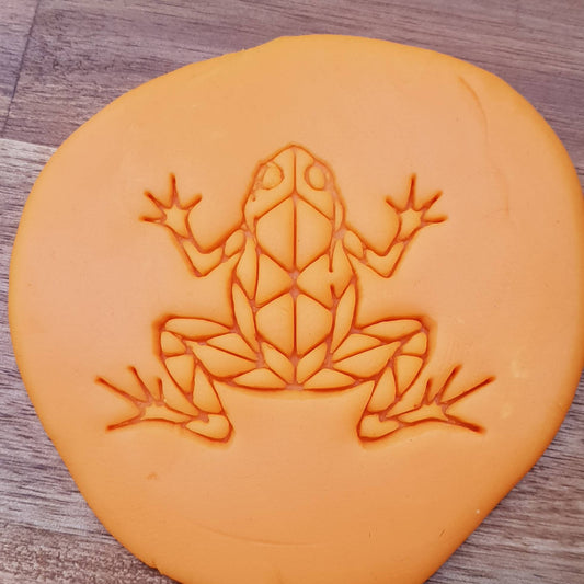 Geometric frog Cookie Embosser - just-little-luxuries