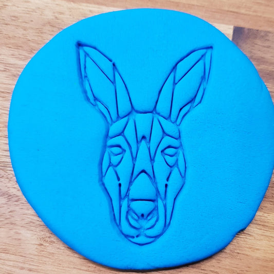 Geometric kangaroo Cookie Embosser - just-little-luxuries