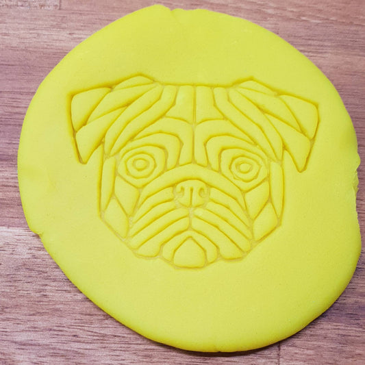 Geometric pug Cookie Embosser - just-little-luxuries