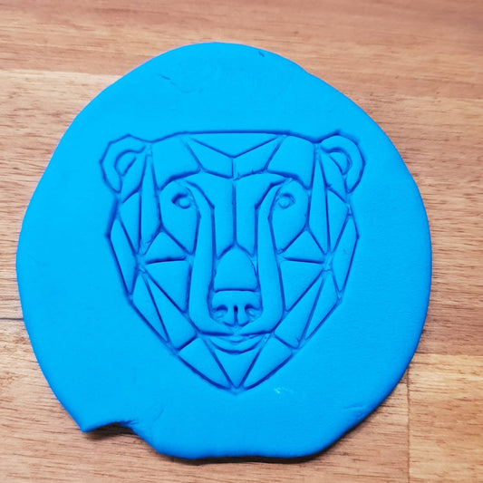 Geometric polar bear Cookie Embosser - just-little-luxuries